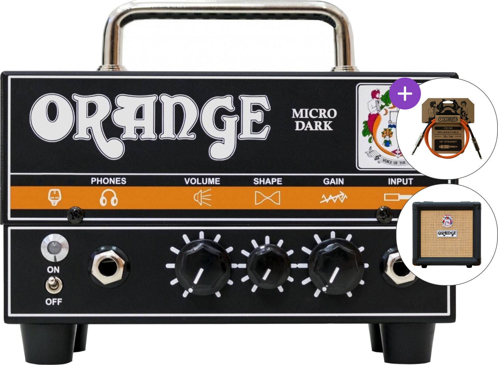 Amplificador híbrido Orange Micro Dark CAB SET Amplificador híbrido