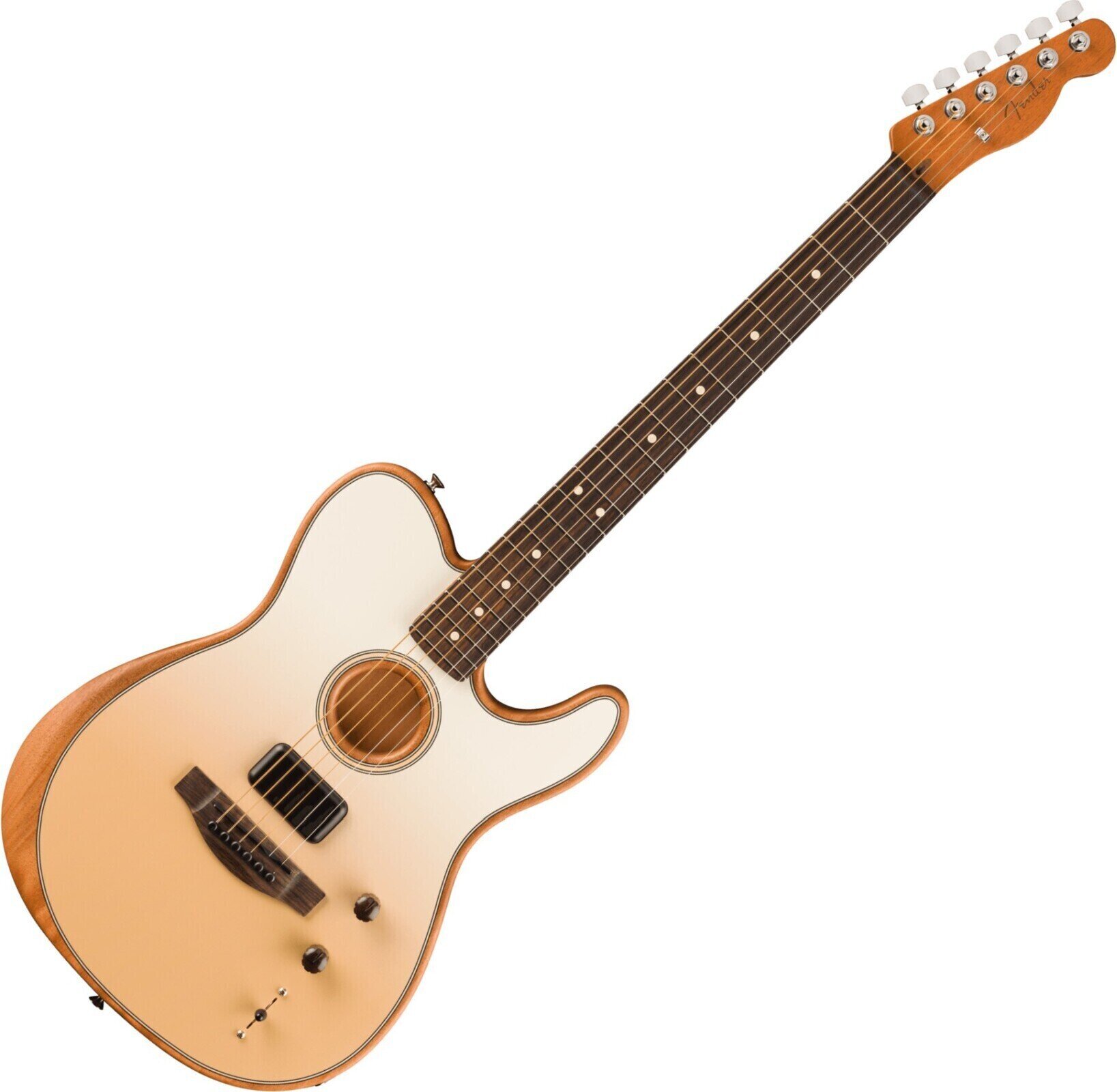 Guitarra electro-acústica Fender FINNEAS Acoustasonic Player Telecaster RW Cappuccino Fade Guitarra electro-acústica