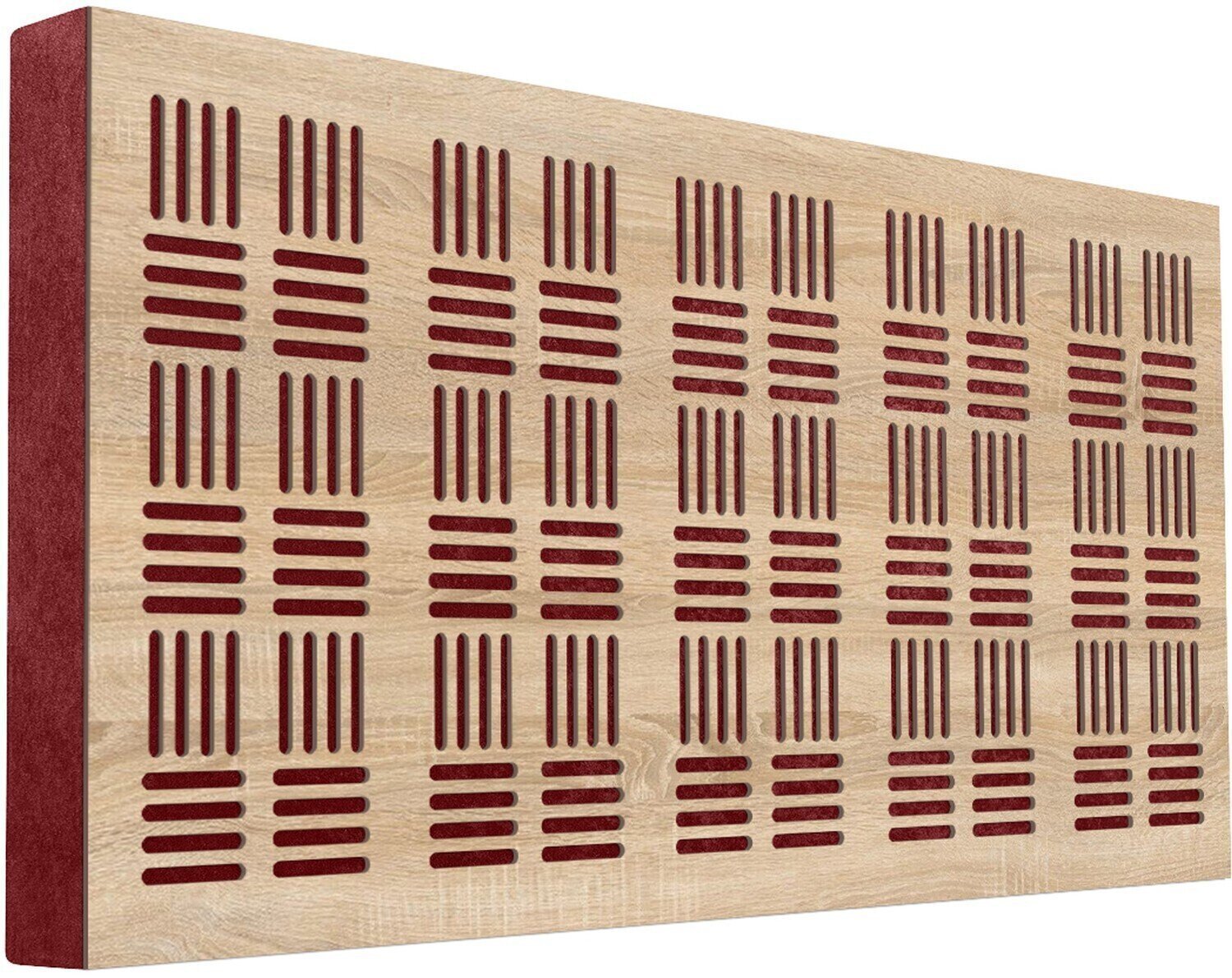 Absorbent wood panel Mega Acoustic FiberPRO120 Bean Sonoma Oak/Dark Red Absorbent wood panel