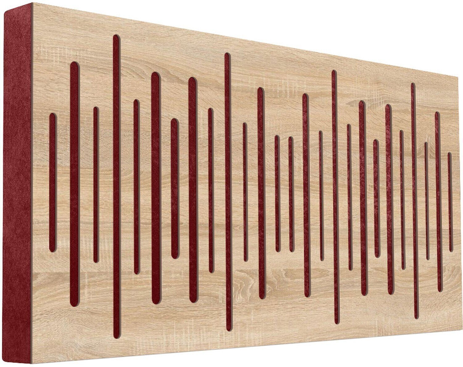 Panel de madera absorbente Mega Acoustic FiberPRO120 Spectrum Sonoma Oak/Dark Red Panel de madera absorbente