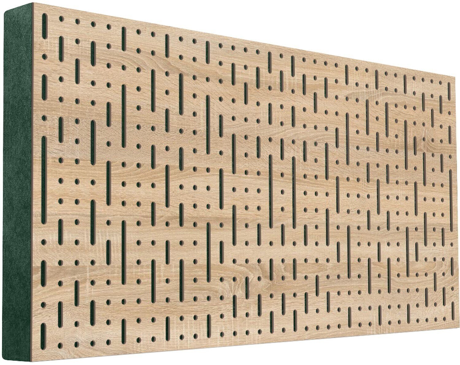 Absorbent wood panel Mega Acoustic FiberPRO120 Binary Bean Sonoma Oak/Green Absorbent wood panel