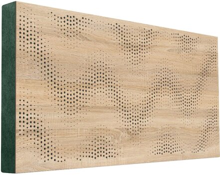 Panneau de bois absorbant Mega Acoustic FiberPRO120 Sinus Sonoma Oak/Green Panneau de bois absorbant - 1