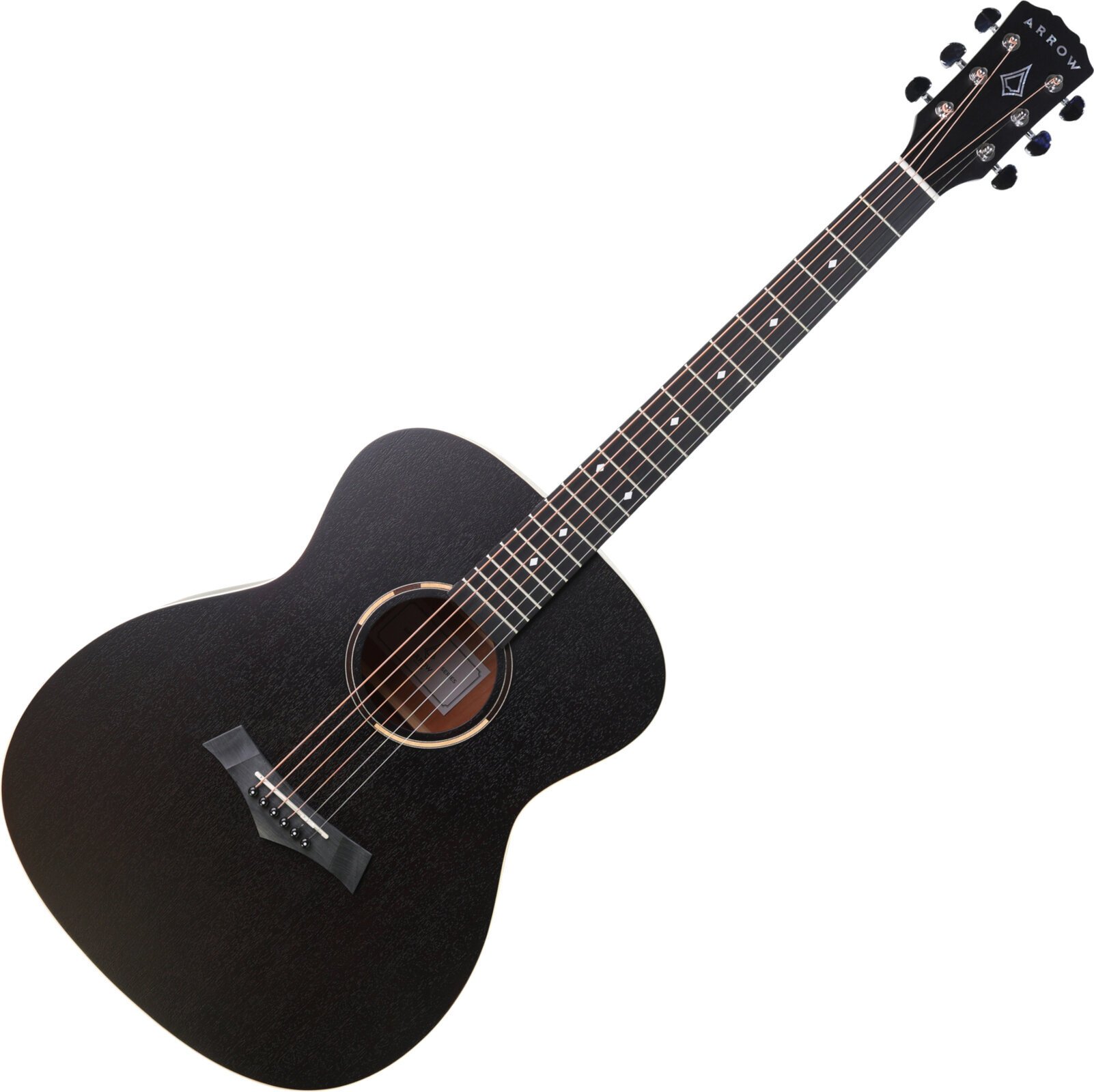 Jumbo akustična gitara Arrow Raw Black Jumbo akustična gitara