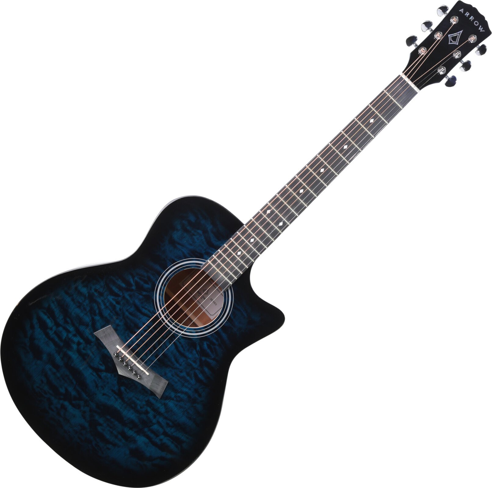 Jumbo Guitar Arrow Tiger Blue Jumbo Guitar