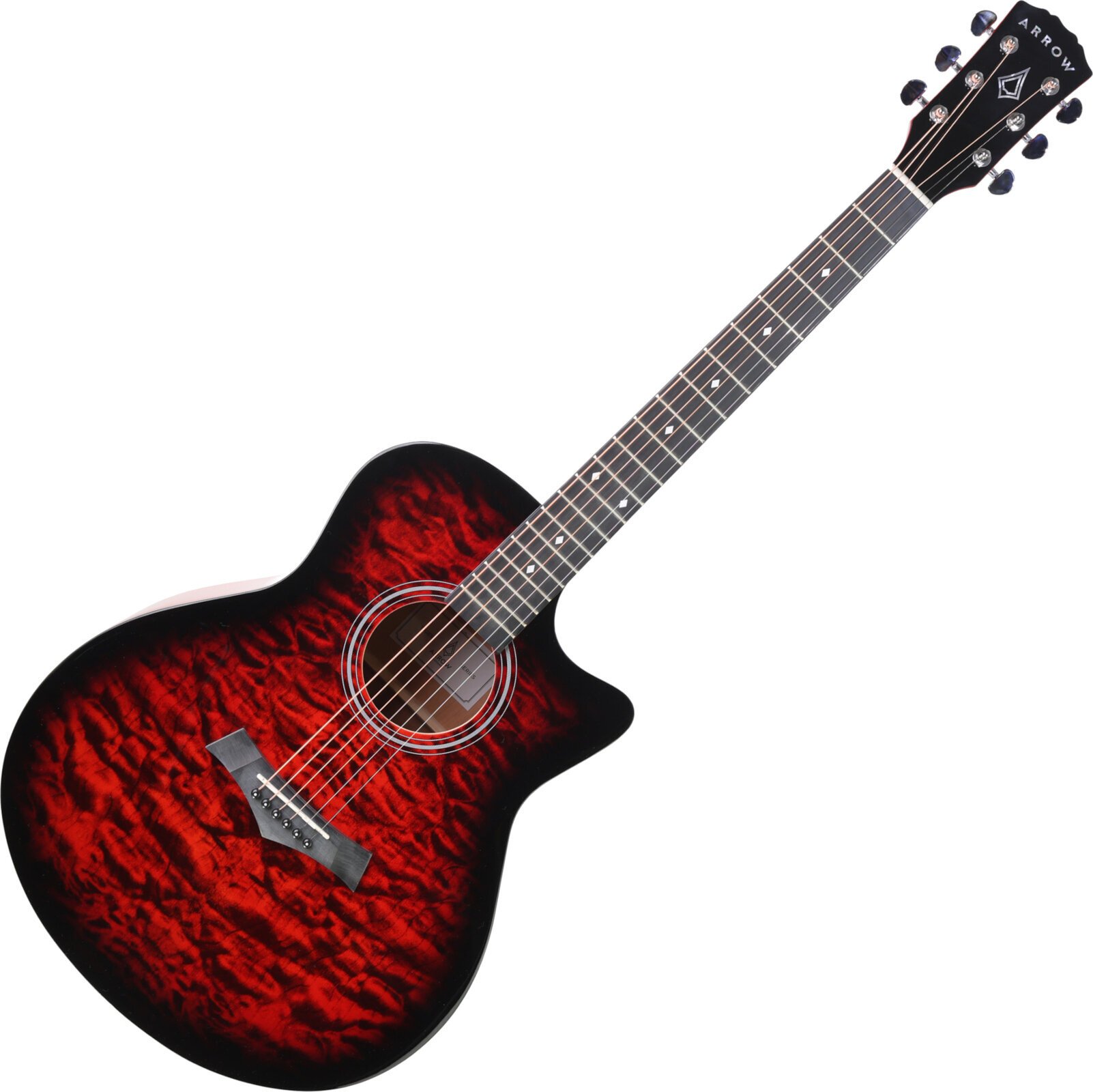 Jumbo Guitar Arrow Tiger Red Jumbo Guitar