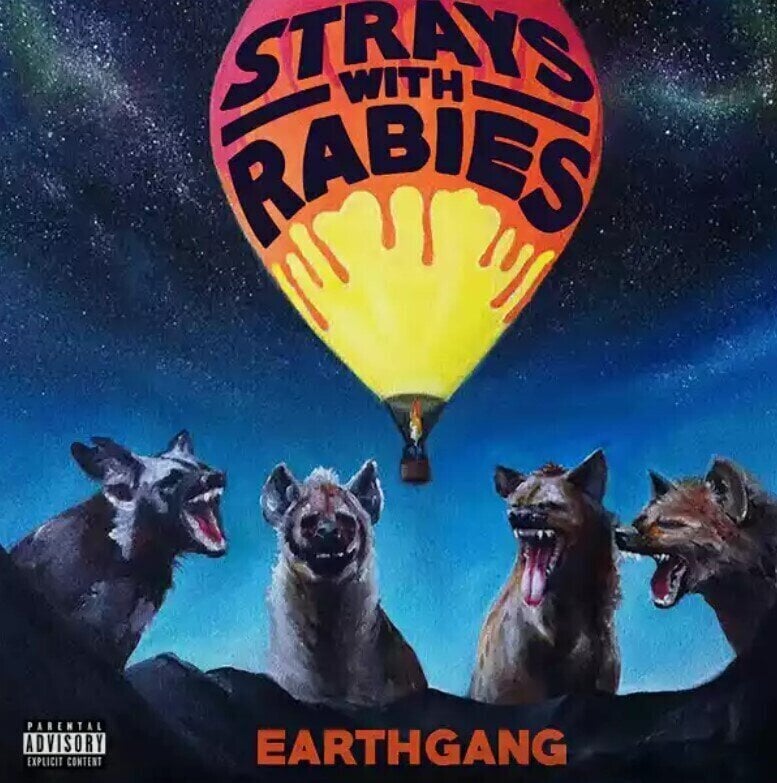 Vinylskiva Earthgang - Strays With Rabies (Ghostly Clear + Cobalt & Neon Coral Coloured) (2 LP)