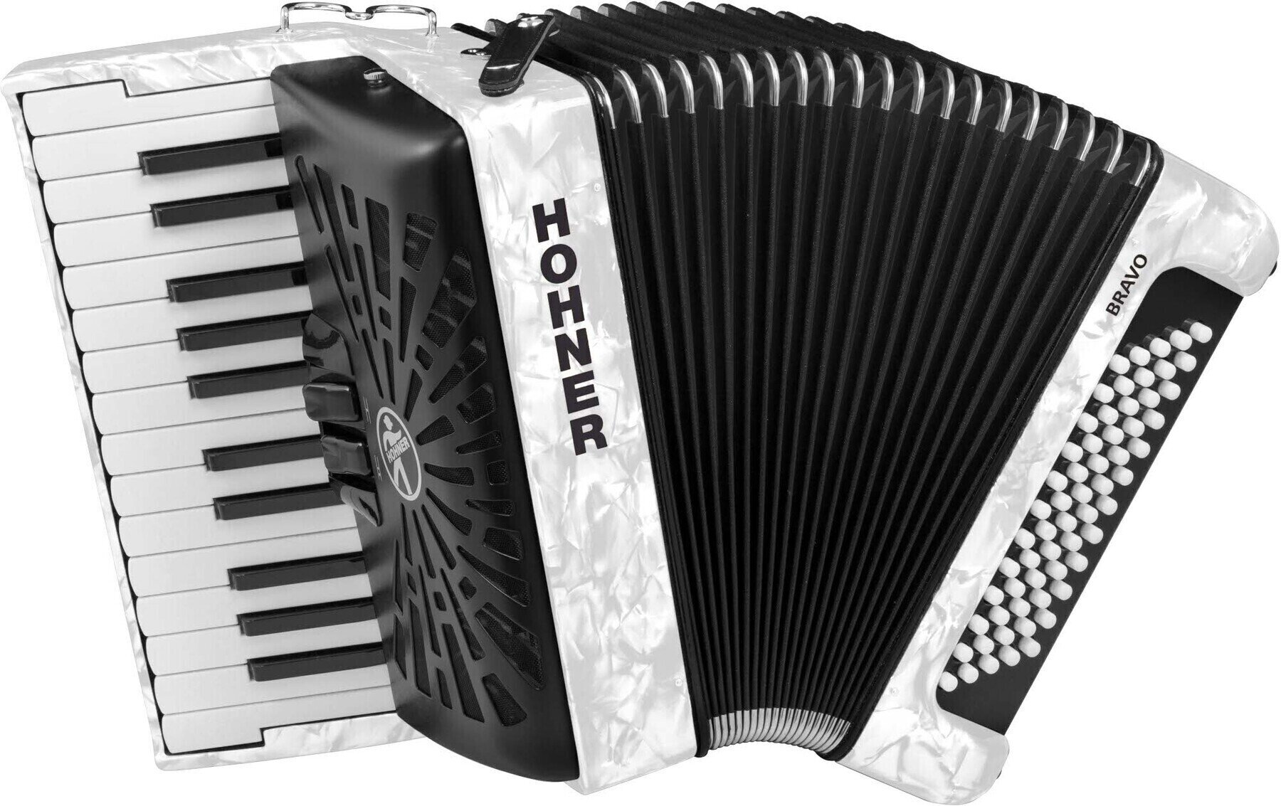 Hohner Bravo II 60 Accordéon à touches White