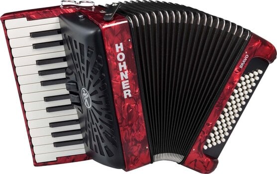 Piano accordion Hohner Bravo II 60 Piano accordion Red - 1