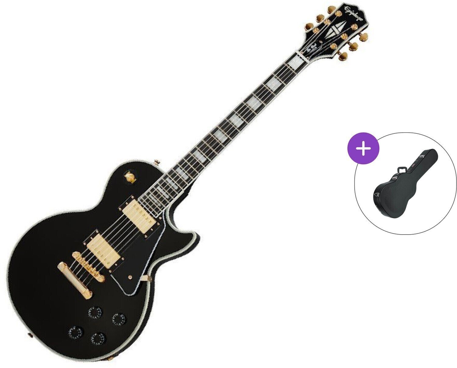 Elektriska gitarrer Epiphone Les Paul Custom SET Ebony Elektriska gitarrer