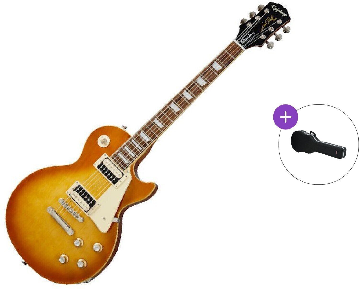 E-Gitarre Epiphone Les Paul Classic SET Honey Burst E-Gitarre