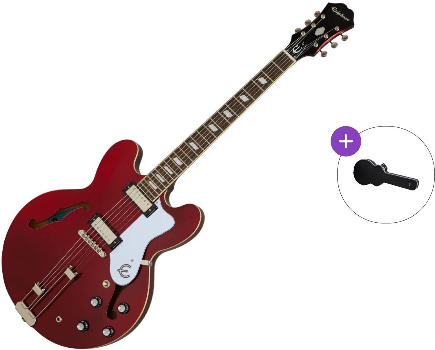 Félakusztikus - jazz-gitár Epiphone Riviera SET Sparkling Burgundy Félakusztikus - jazz-gitár