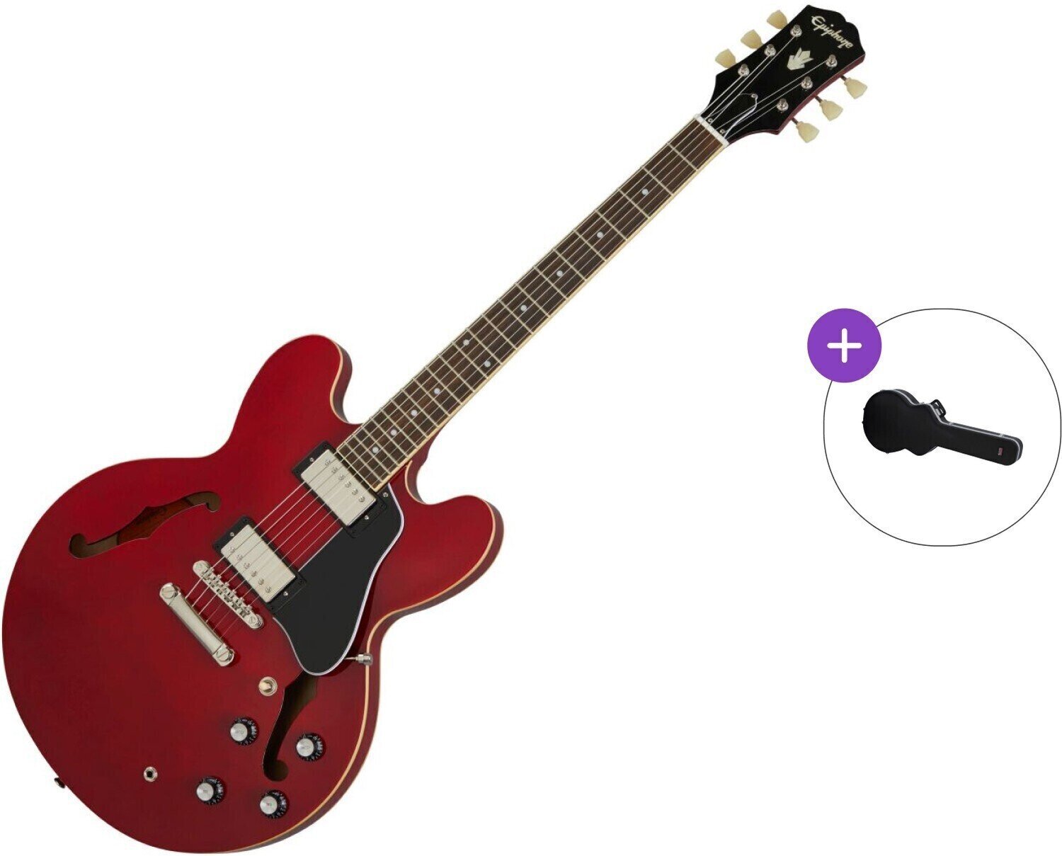 Epiphone ES-335 SET Cherry Guitare semi-acoustique Red