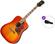 Epiphone Masterbilt Hummingbird SET Aged Cherry Sunburst Guitare Dreadnought acoustique-électrique