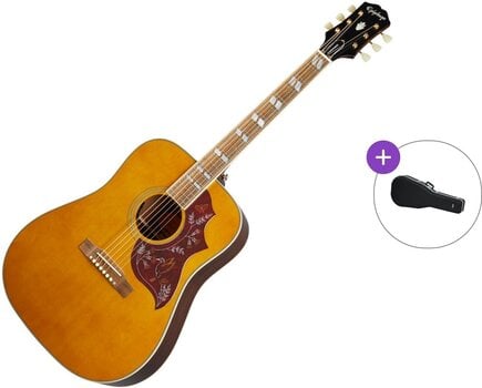 Guitare Dreadnought acoustique-électrique Epiphone Masterbilt Hummingbird SET Aged Natural Antique Guitare Dreadnought acoustique-électrique - 1