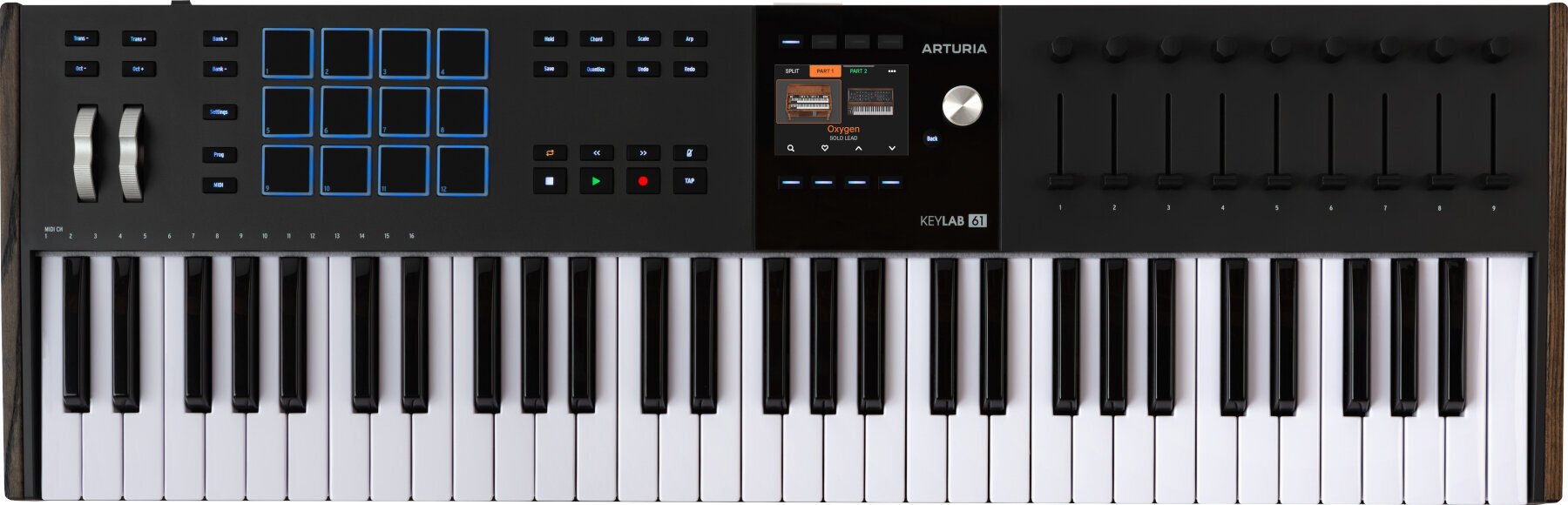 MIDI mesterbillentyűzet Arturia KeyLab 61 mk3 MIDI mesterbillentyűzet Black