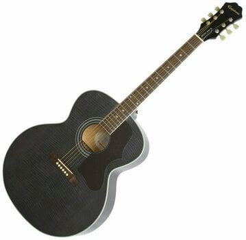 Guitarra jumbo Epiphone EJ-200 Artist Trans Black - 1