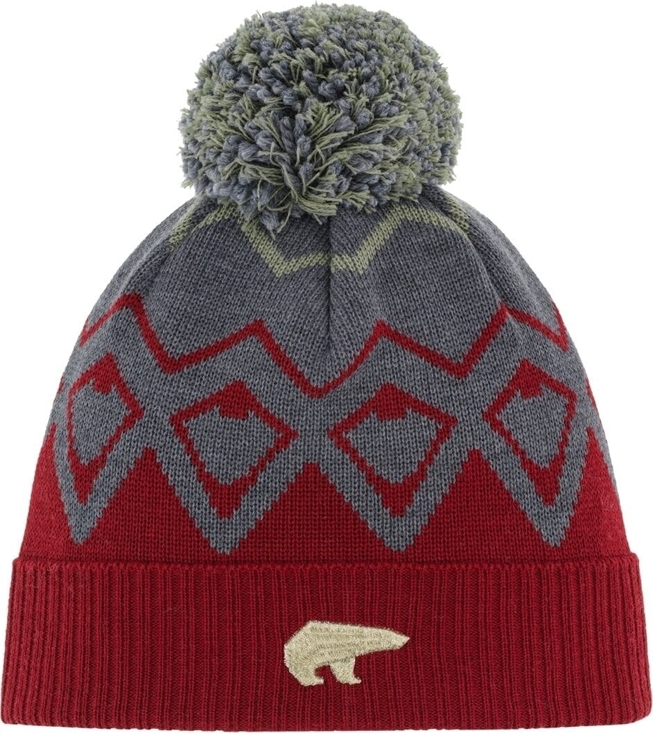 Σκούφος Eisbär Ziggy OS Pompon Beanie Burgundy/Anthracite/Misty Forest UNI Σκούφος