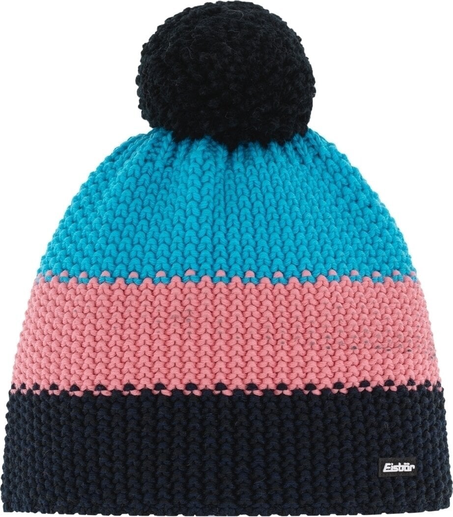 Căciulă Eisbär Star Pompon Beanie Black/Strawberry/Mugoaz Blue UNI Căciulă