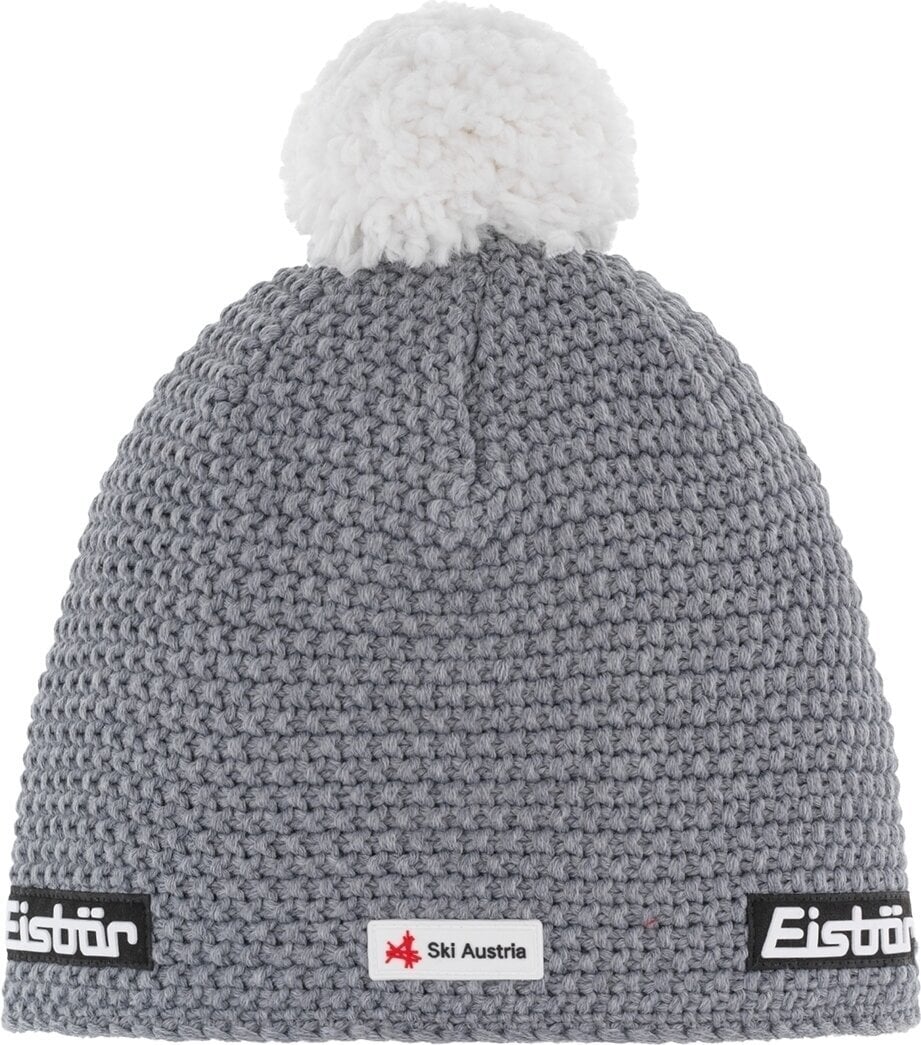 Utomhuskeps, halsvärmare Eisbär Jamie Pompon SKA Beanie Grey/White UNI Utomhuskeps, halsvärmare