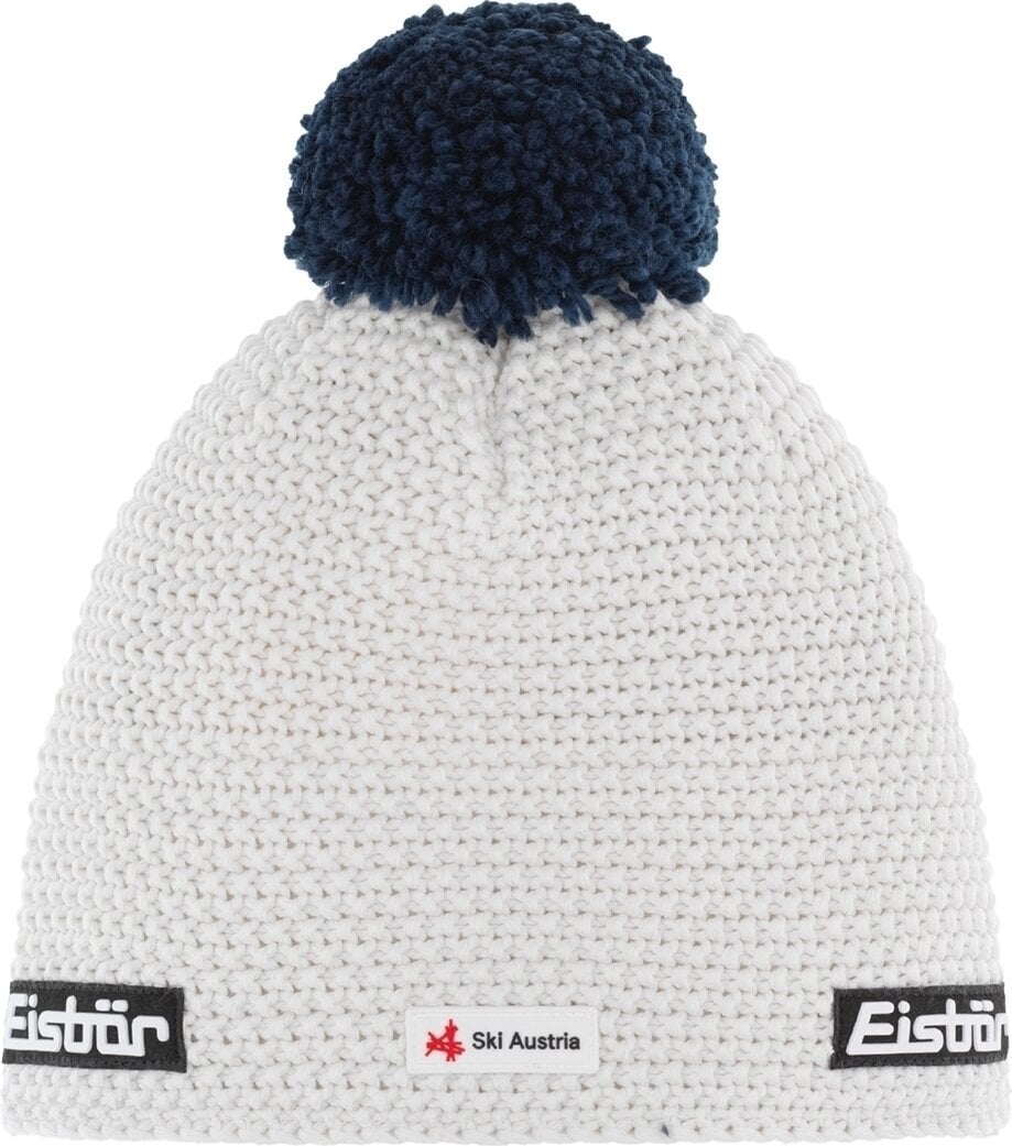 Căciulă Eisbär Jamie Pompon SKA Beanie White/Dark Cobalt UNI Căciulă