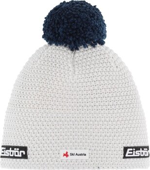 Utomhuskeps, halsvärmare Eisbär Jamie Pompon SKA Beanie White/Dark Cobalt UNI Utomhuskeps, halsvärmare - 1