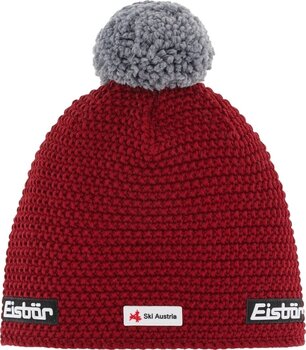 Utomhuskeps, halsvärmare Eisbär Jamie Pompon SKA Beanie Burgundy/Grey UNI Utomhuskeps, halsvärmare - 1