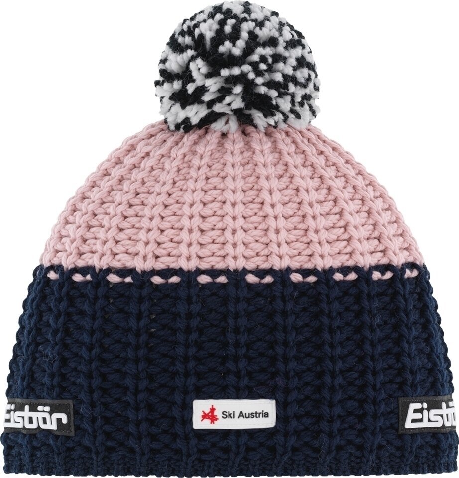 Mütze Eisbär Refocus Pompon SKA Beanie Midnight Blue/Pink Clay UNI Mütze