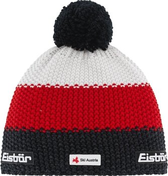 Muts Eisbär Star Pompon SKA Beanie Flecked Black/Red/White UNI Muts - 1