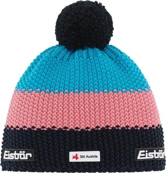 Utomhuskeps, halsvärmare Eisbär Star Pompon SKA Beanie Black/Strawberry/White UNI Utomhuskeps, halsvärmare - 1