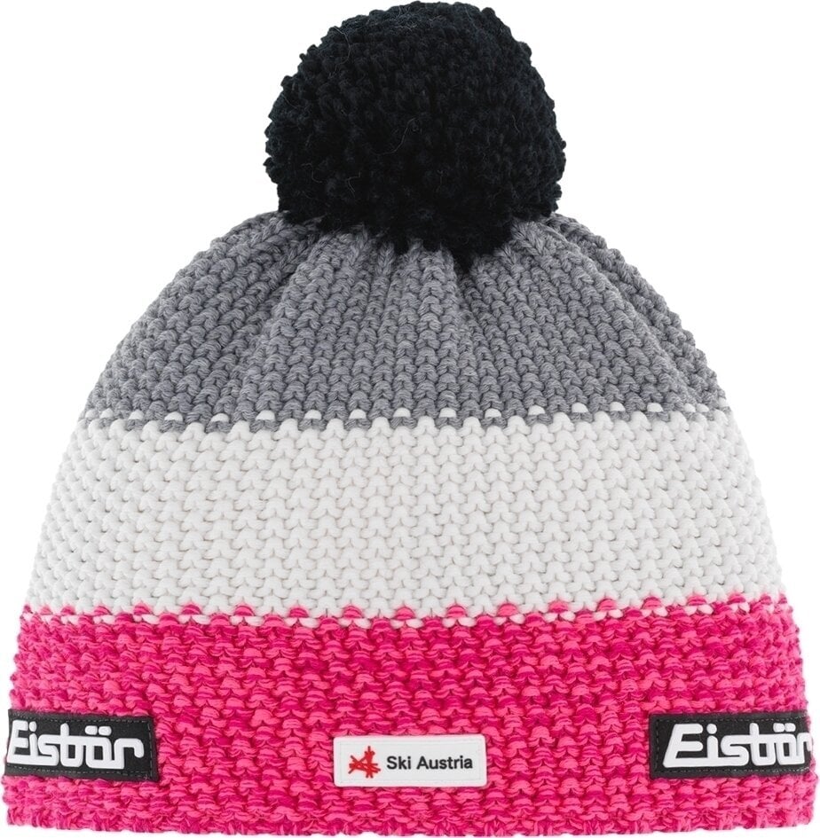 Căciulă Eisbär Star Pompon SKA Beanie Flecked Pink/White/Grey UNI Căciulă