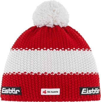 Boné de exterior, aquecedor de pescoço Eisbär Star Pompon SKA Beanie Red/White/Red UNI Boné de exterior, aquecedor de pescoço - 1