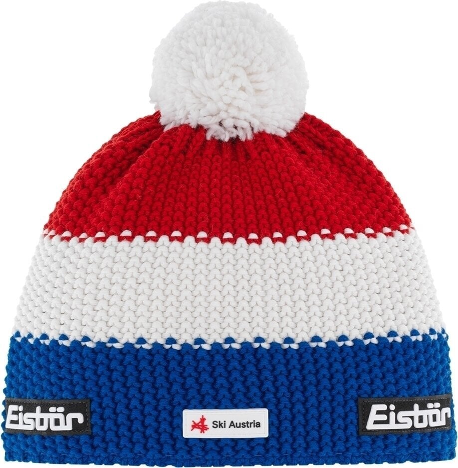 Kapa Eisbär Star Pompon SKA Beanie Lapis Blue/White/Red UNI Kapa