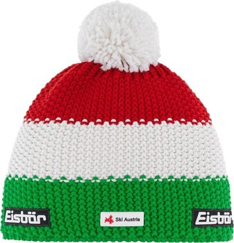 Boné de exterior, aquecedor de pescoço Eisbär Star Pompon SKA Beanie Green/White/Red UNI Boné de exterior, aquecedor de pescoço - 1