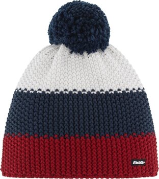 Boné de exterior, aquecedor de pescoço Eisbär Star Pompon Beanie Burgundy/Dark Cobalt/White UNI Boné de exterior, aquecedor de pescoço - 1