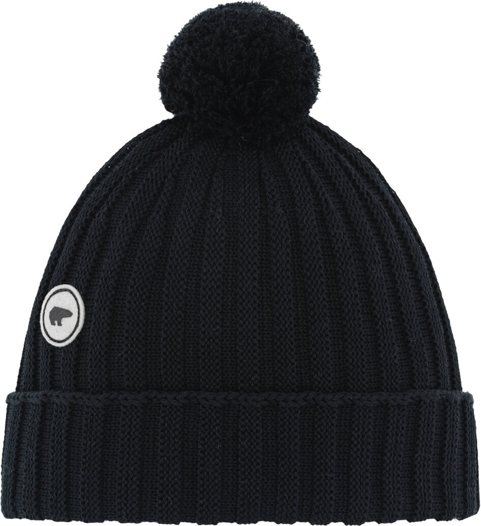 Utomhuskeps, halsvärmare Eisbär Trony OS Pompon Beanie Black UNI Utomhuskeps, halsvärmare