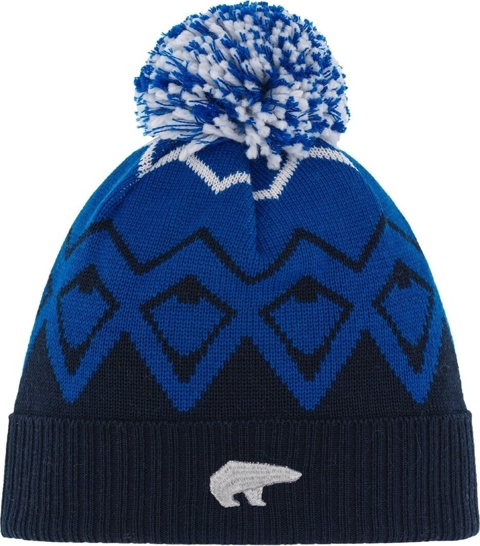 Utomhuskeps, halsvärmare Eisbär Ziggy OS Pompon Beanie Sky Blue/Lapis/White UNI Utomhuskeps, halsvärmare