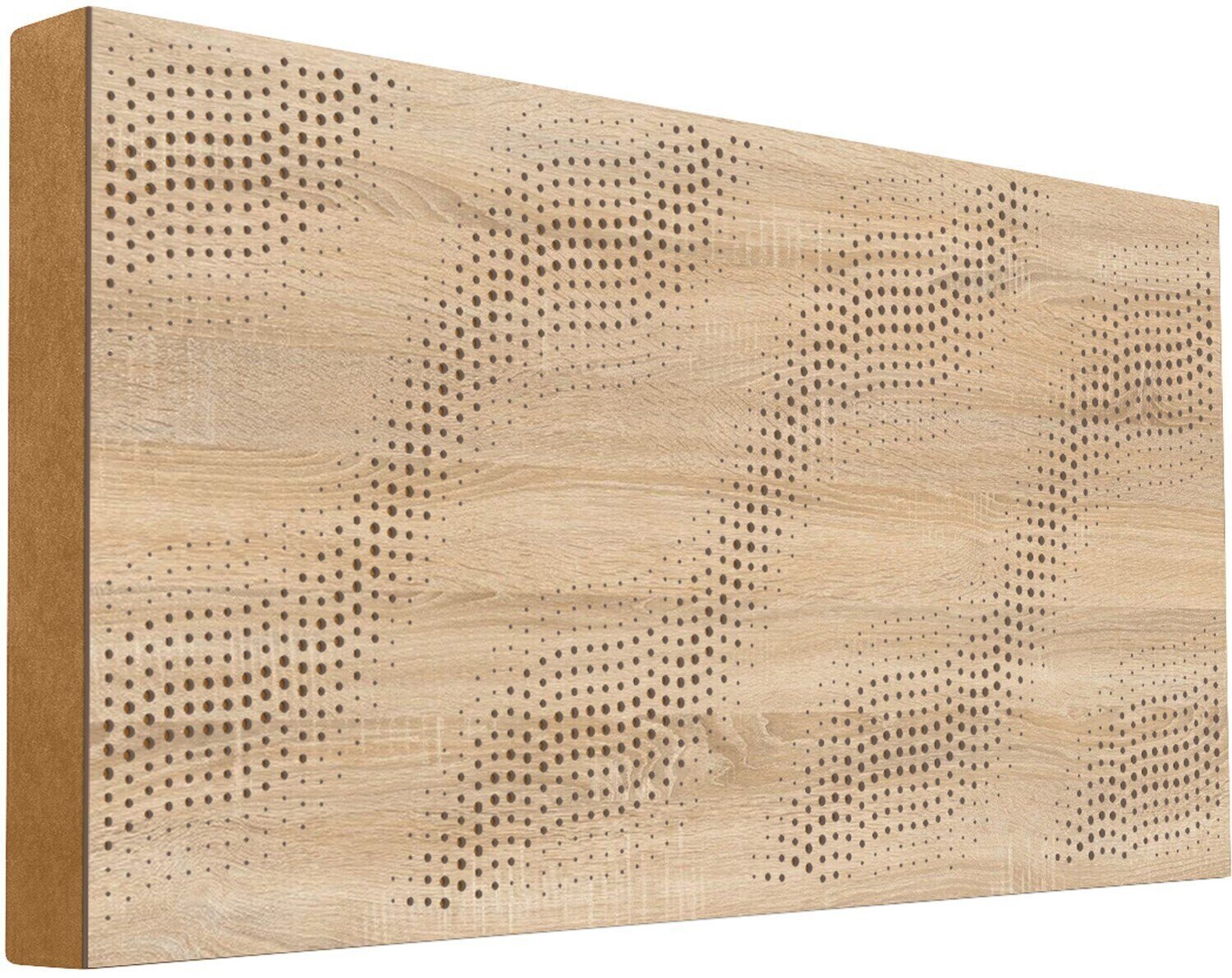 Panneau de bois absorbant Mega Acoustic FiberPRO120 SineWave Sonoma Oak/Light Brown Panneau de bois absorbant