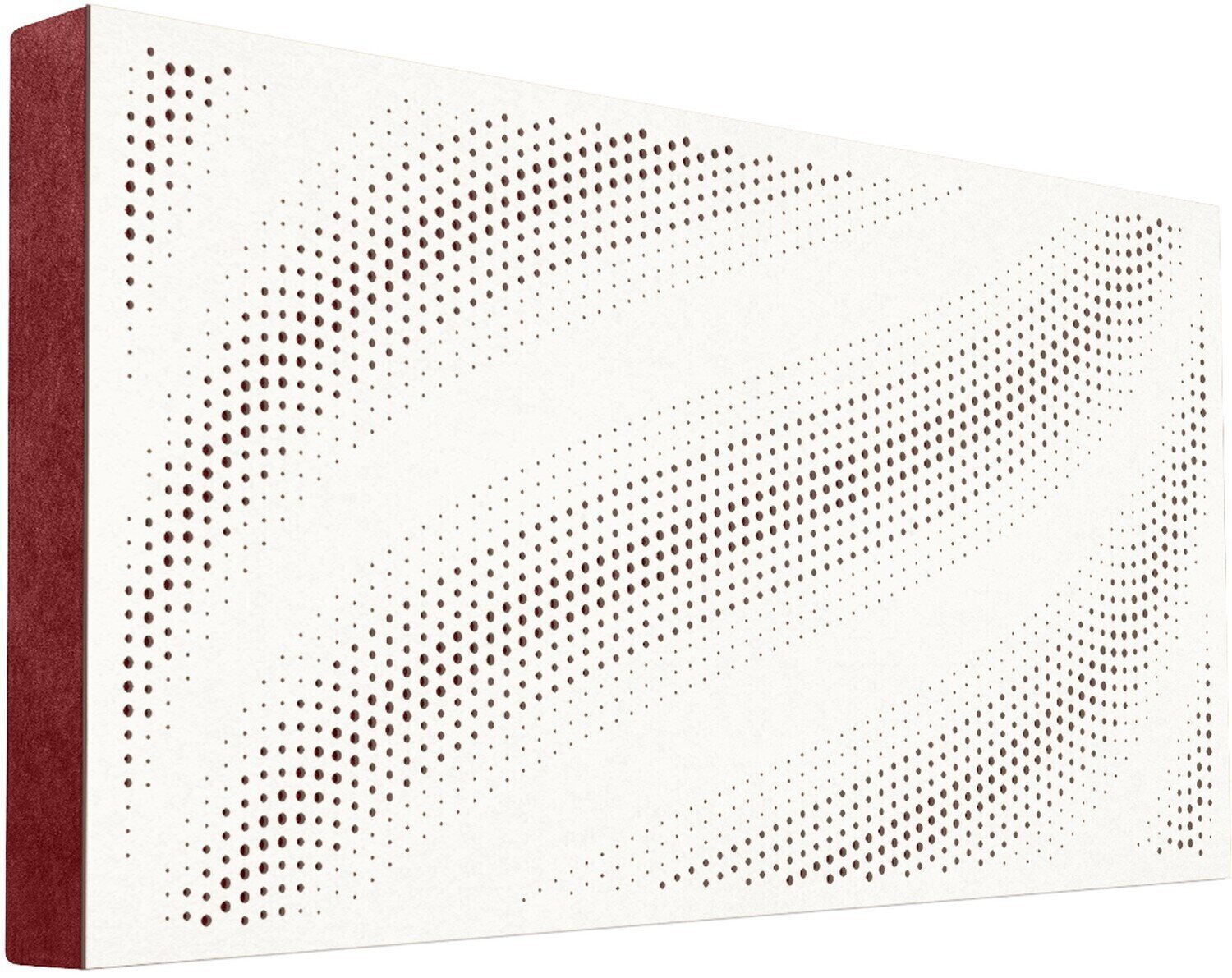 Painel de madeira absorvente Mega Acoustic FiberPRO120 Tangens White/Dark Red Painel de madeira absorvente