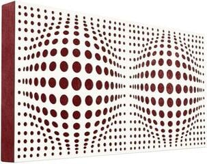 Absorbent leseni panel Mega Acoustic FiberPRO120 AcouSphere White/Dark Red Absorbent leseni panel