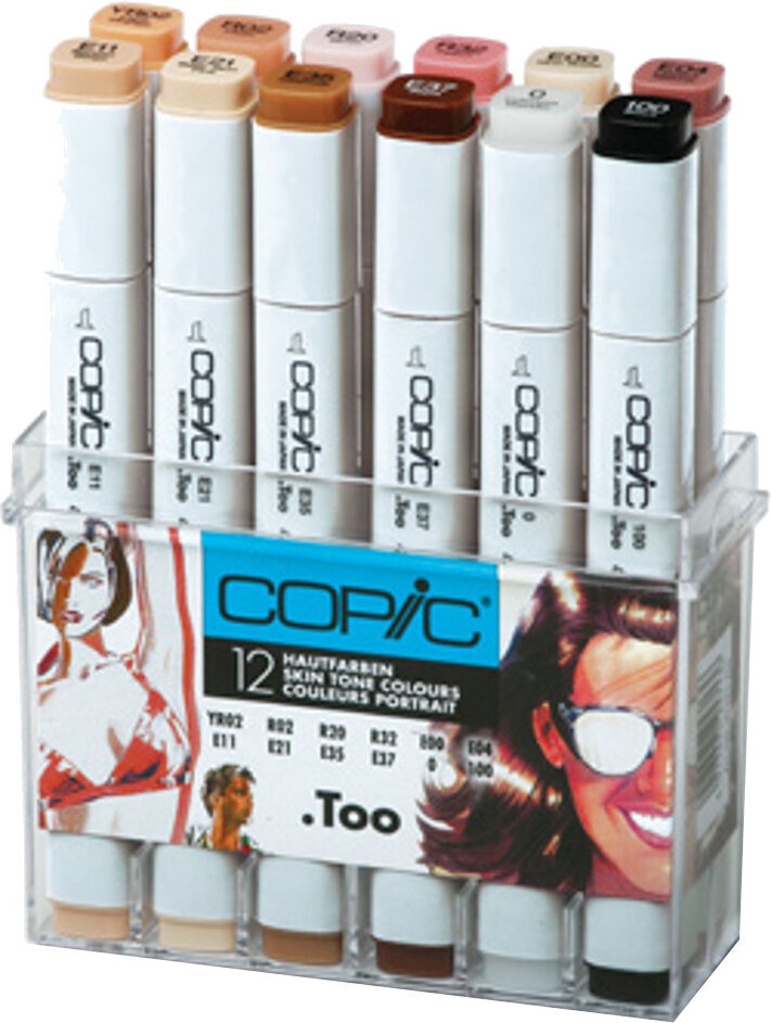 Filtspetspenna Copic Classic Bläckpatron Skin Tones Colours 12 st