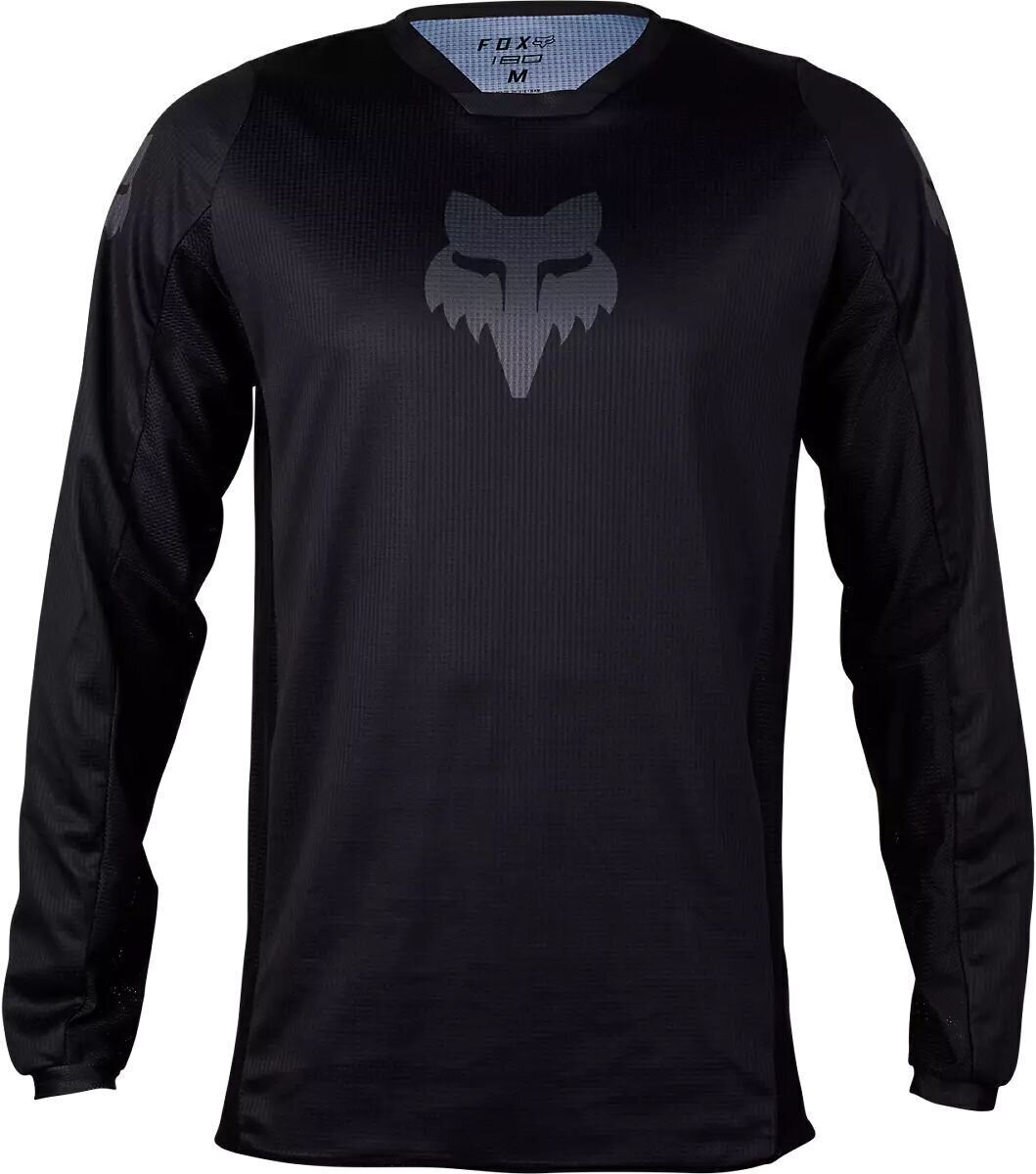 Motocross Jersey FOX 180 Blackout Jersey Black S Motocross Jersey