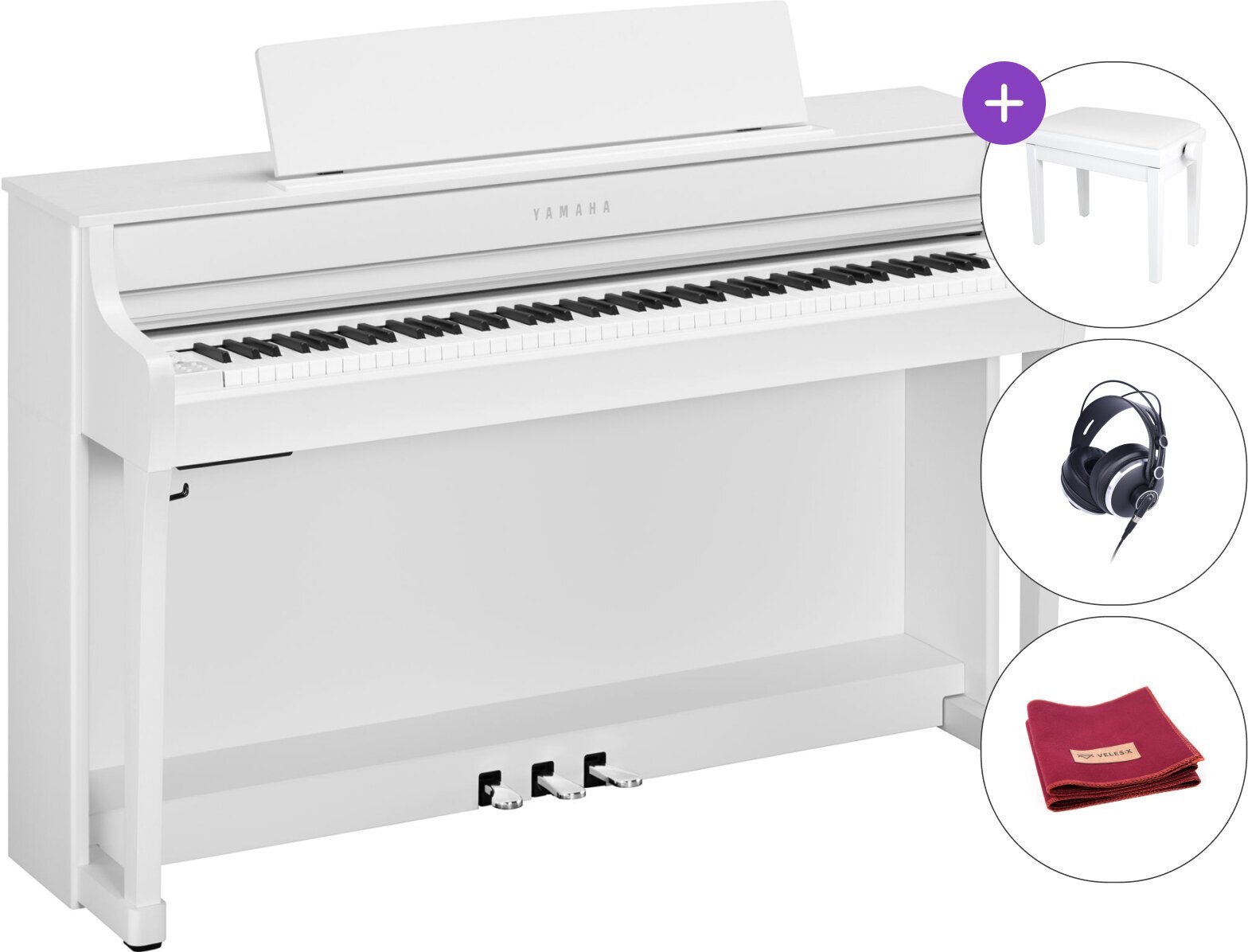 Piano numérique Yamaha CLP-845 WH SET Piano numérique White