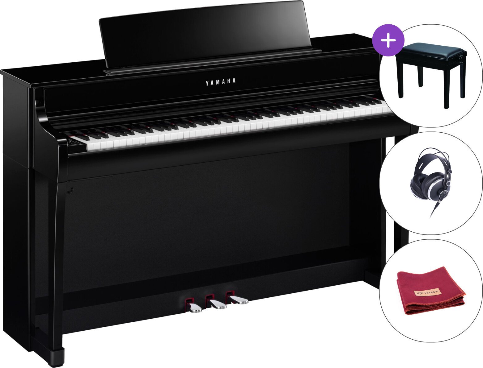 Digitalni pianino Yamaha CLP-845 PE SET Digitalni pianino Polished Ebony