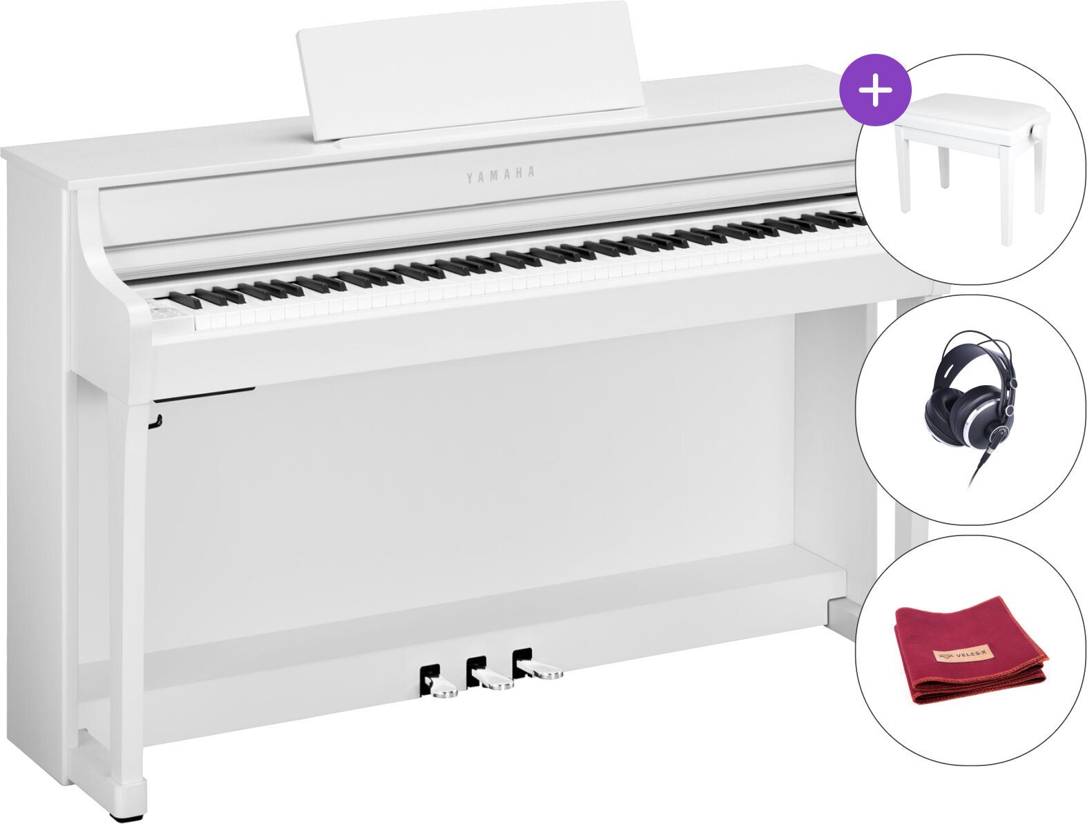 Piano numérique Yamaha CLP-835 WH SET Piano numérique White