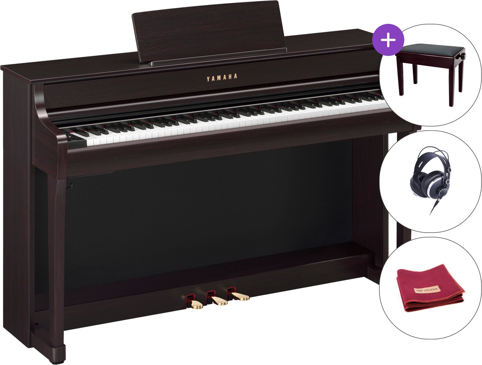 Piano digital Yamaha CLP-835 R SET Piano digital Rosewood