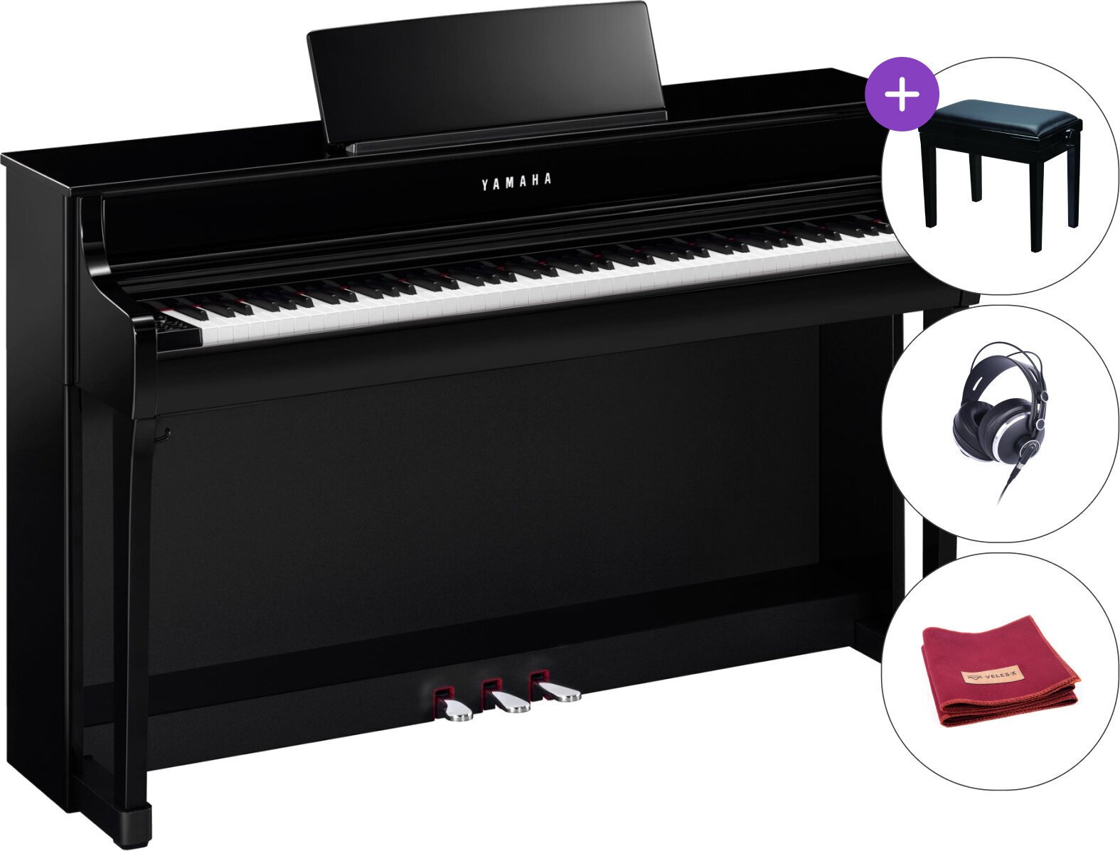 Digitalni pianino Yamaha CLP-835 PE SET Digitalni pianino Polished Ebony