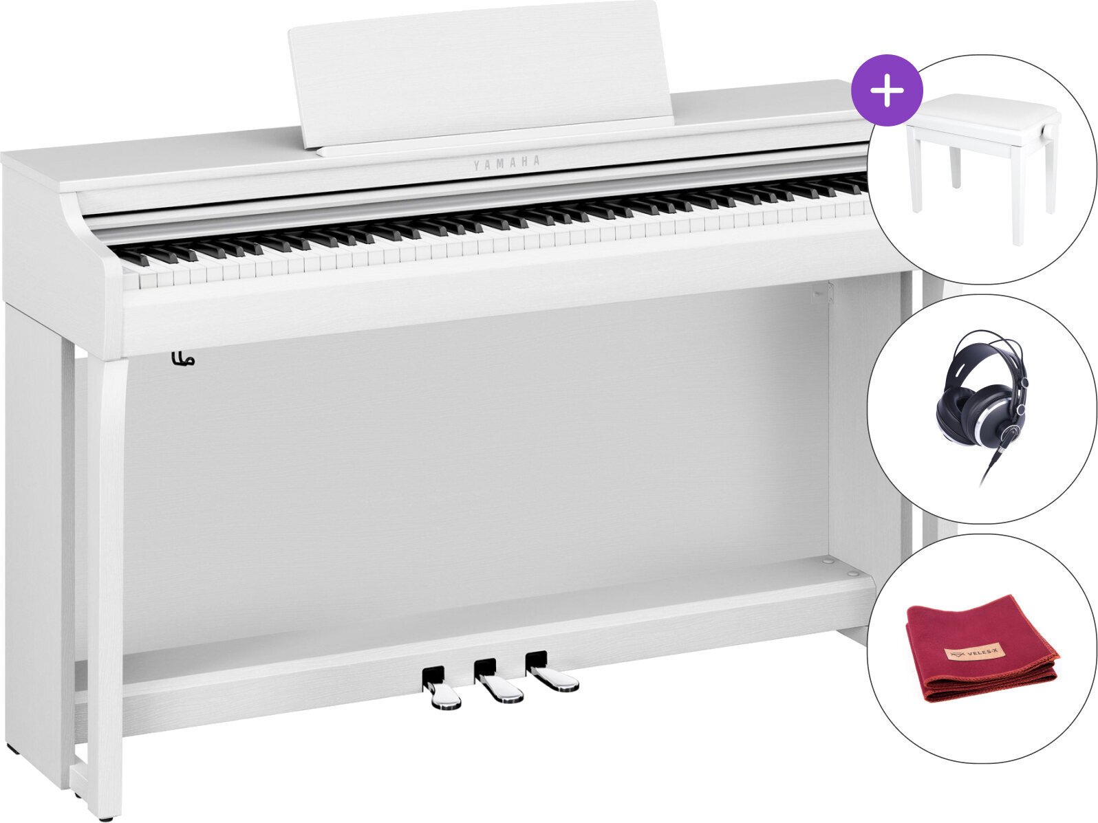 Digitalpiano Yamaha CLP-825 WH SET Digitalpiano White