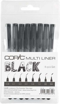 Technical Pen Copic 65.5223 Set of Technical Pens Black 8 pcs - 1