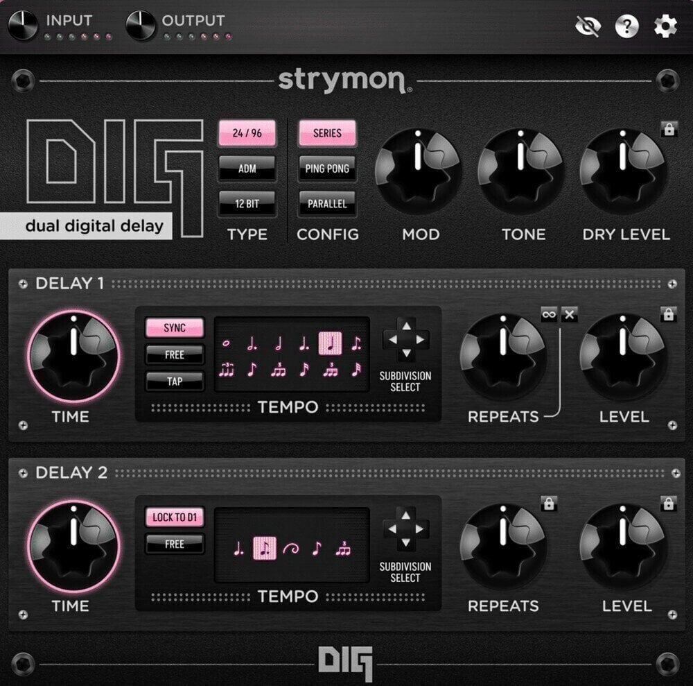 Softverski plug-in FX procesor Strymon DIG (Digitalni proizvod)