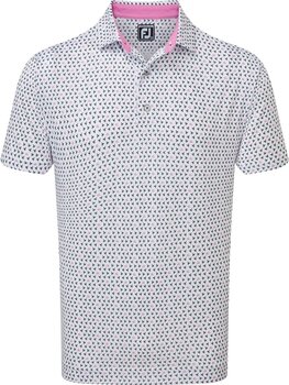 Rövid ujjú póló Footjoy Wasp Print Lisle White/Black/Pink XL Rövid ujjú póló - 1